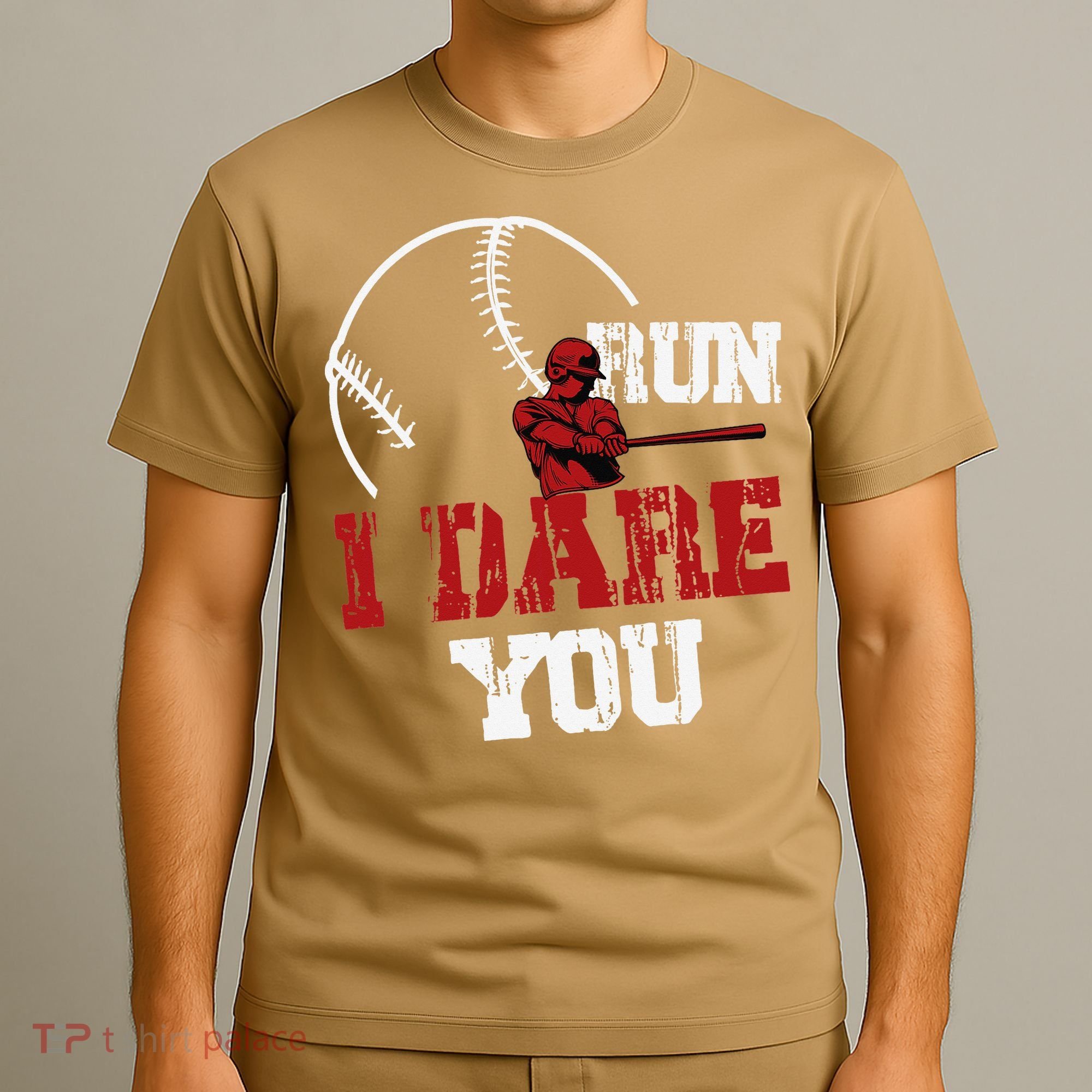 Run I Dare You Funny Baseball Catcher Baseball Player Lover T-Shirt