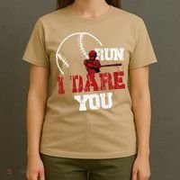 Run I Dare You Funny Baseball Catcher Baseball Player Lover T-Shirt thumb 4