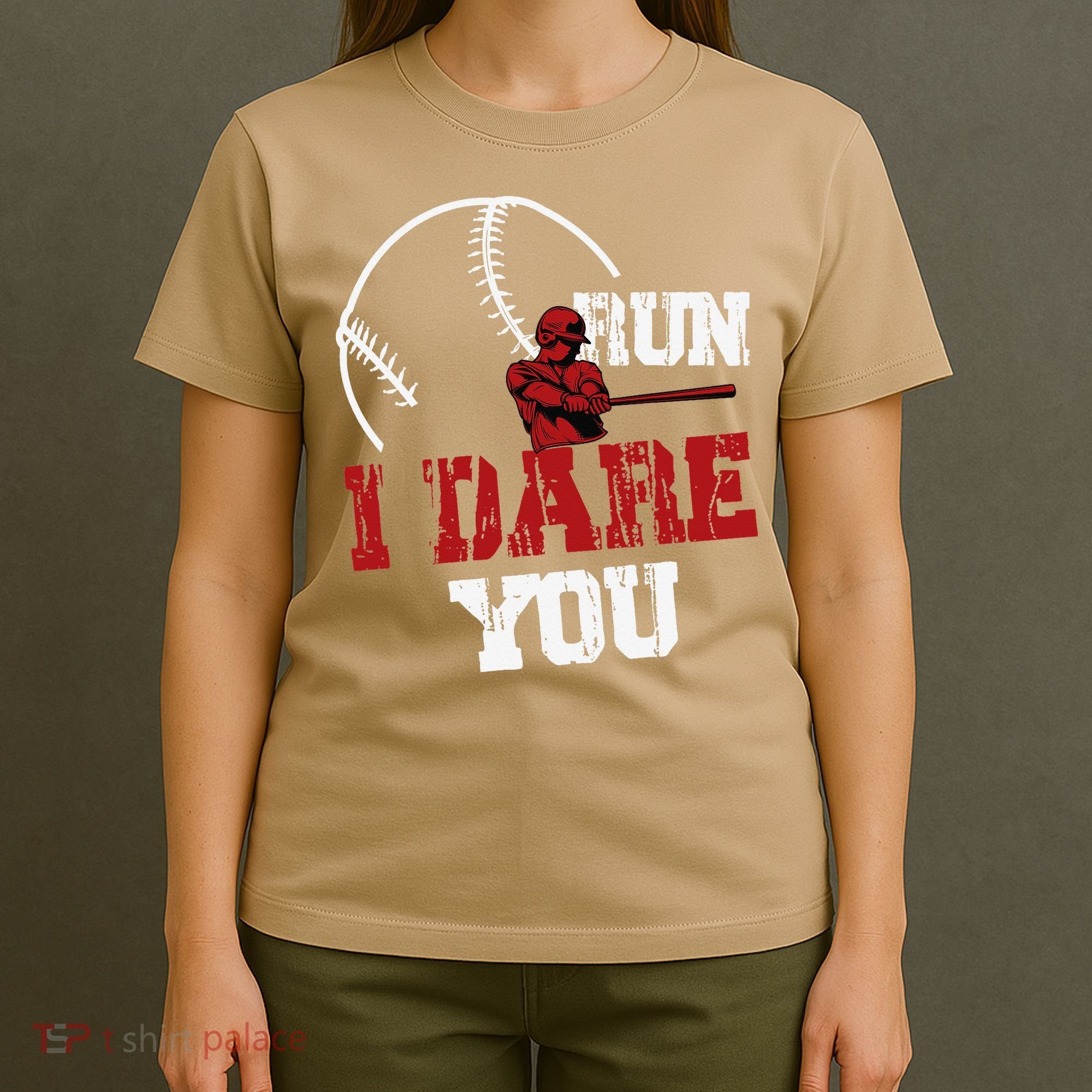 Run I Dare You Funny Baseball Catcher Baseball Player Lover T-Shirt