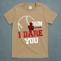 Run I Dare You Funny Baseball Catcher Baseball Player Lover T-Shirt thumb 5