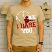 Run I Dare You Funny Baseball Catcher Baseball Player Lover T-Shirt thumb 6