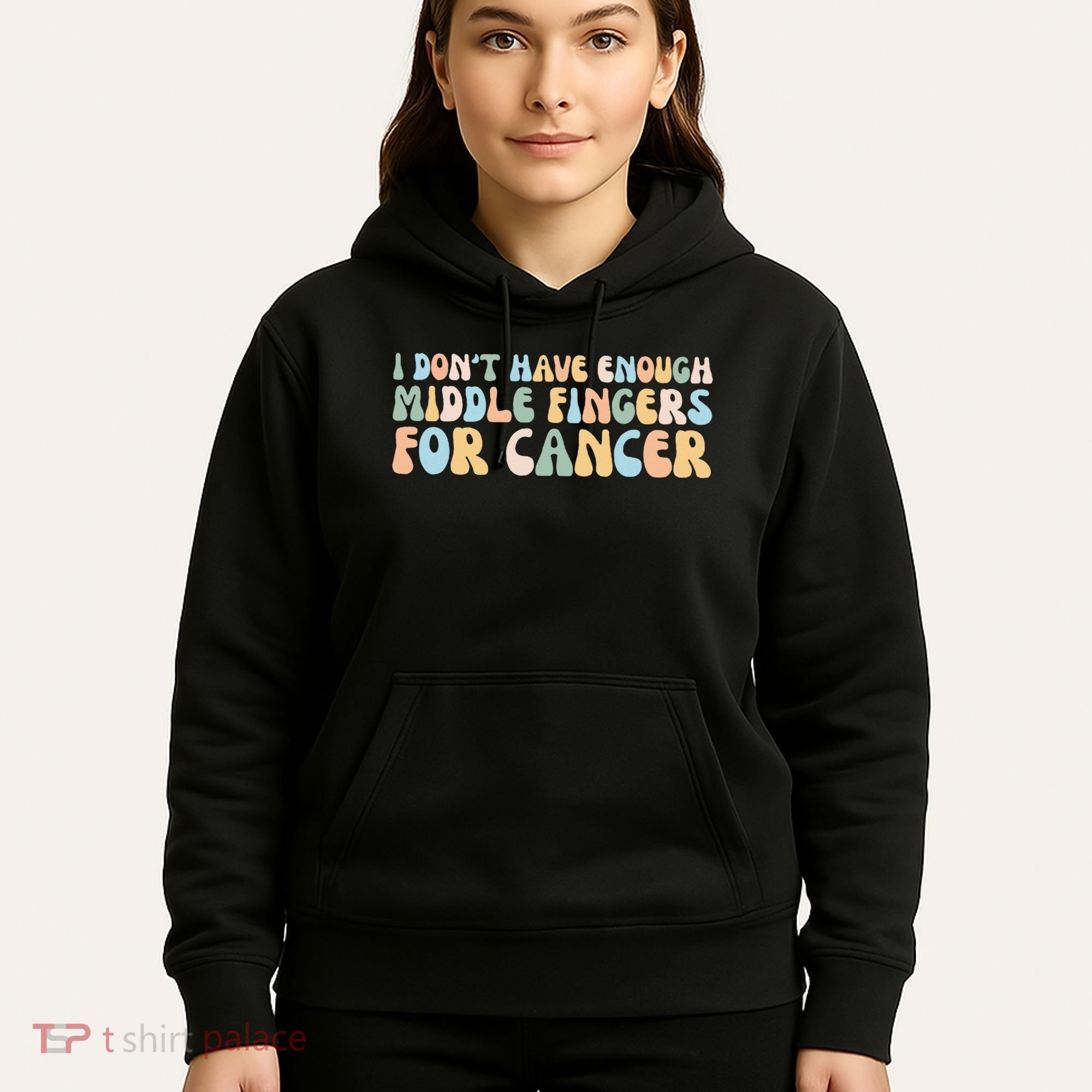 Retro I DonT Have Enough Middle Fingers For Cancer Hoodie