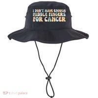 Retro I DonT Have Enough Middle Fingers For Cancer Bucket Hat thumb 0