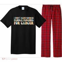 Retro I DonT Have Enough Middle Fingers For Cancer Pajama Set thumb 0