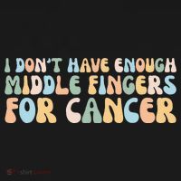 Retro I DonT Have Enough Middle Fingers For Cancer Ornament thumb 1