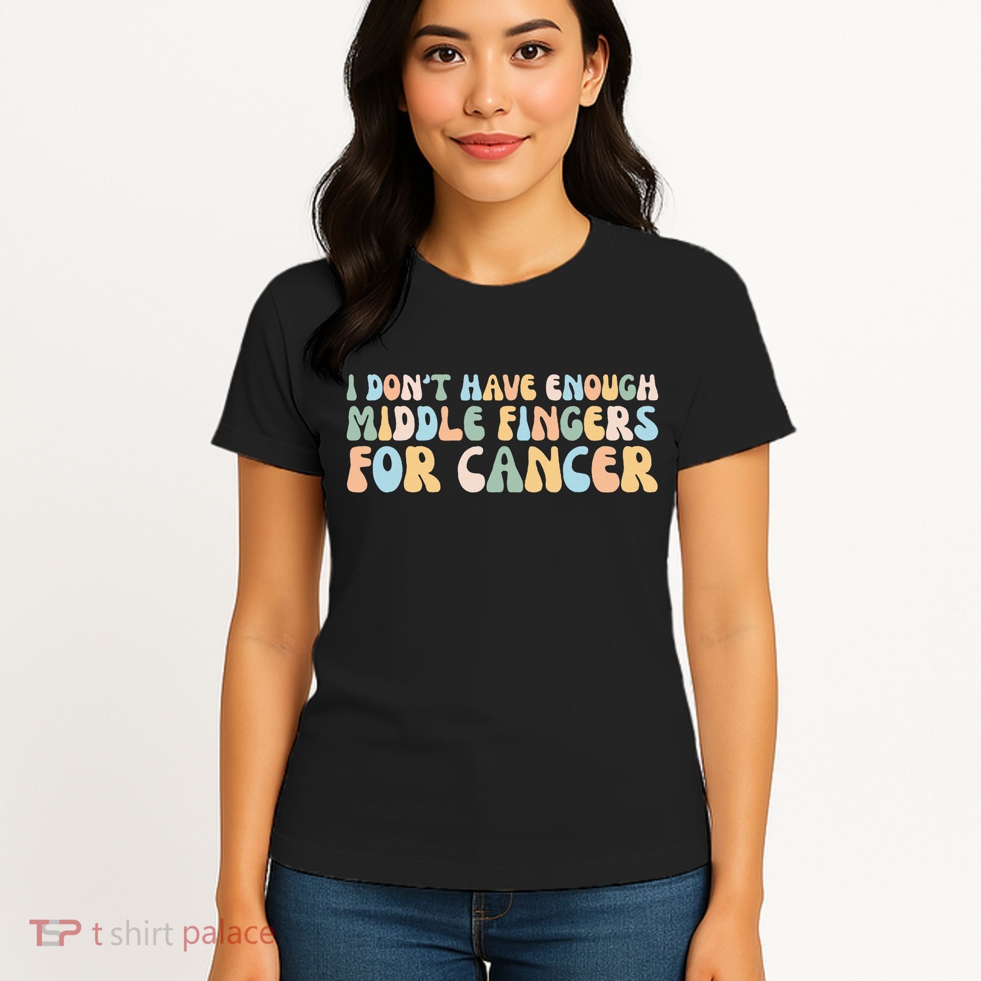 Retro I DonT Have Enough Middle Fingers For Cancer Women's T-Shirt