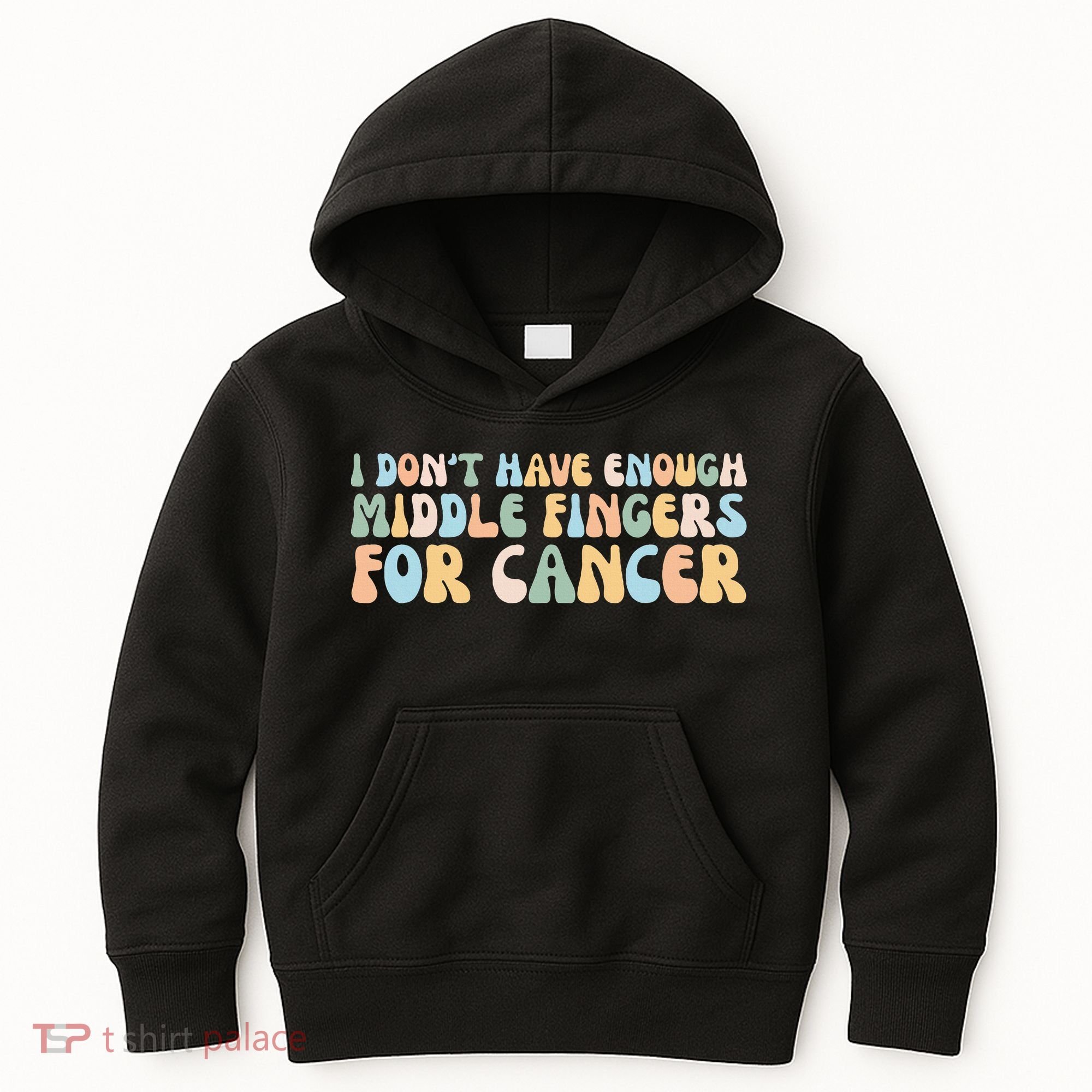 Retro I DonT Have Enough Middle Fingers For Cancer Kids Hoodie