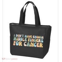 Retro I DonT Have Enough Middle Fingers For Cancer Tote Bag thumb 3