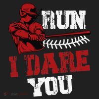 Run I Dare You Funny Baseball Catcher Baseball Player Lover Women's Sweatshirt thumb 2