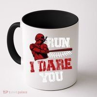 Run I Dare You Funny Baseball Catcher Baseball Player Lover Coffee Mug thumb 0