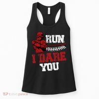 Run I Dare You Funny Baseball Catcher Baseball Player Lover Women's Tank Top thumb 0