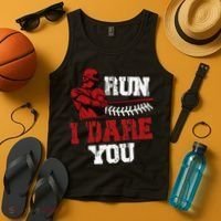 Run I Dare You Funny Baseball Catcher Baseball Player Lover Tank Top thumb 4