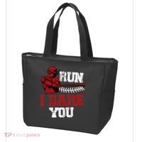 Run I Dare You Funny Baseball Catcher Baseball Player Lover Tote Bag thumb 3