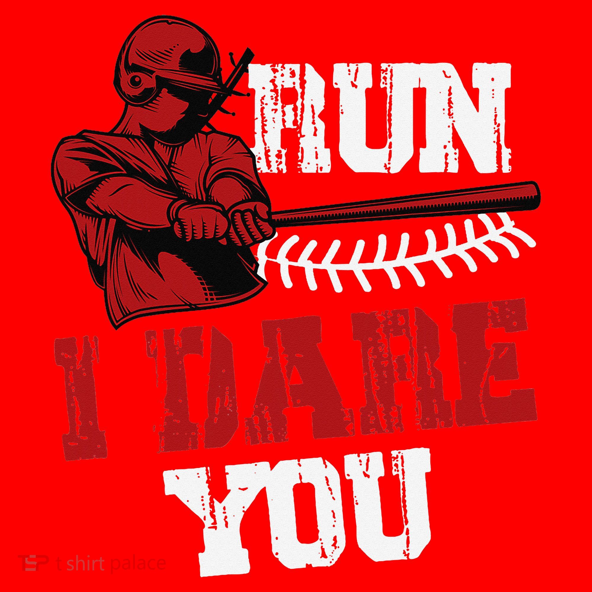 Run I Dare You Funny Baseball Catcher Baseball Player Lover Santa Hat