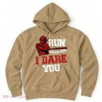 Run I Dare You Funny Baseball Catcher Baseball Player Lover Hoodie thumb 0