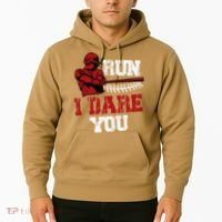 Run I Dare You Funny Baseball Catcher Baseball Player Lover Hoodie thumb 2