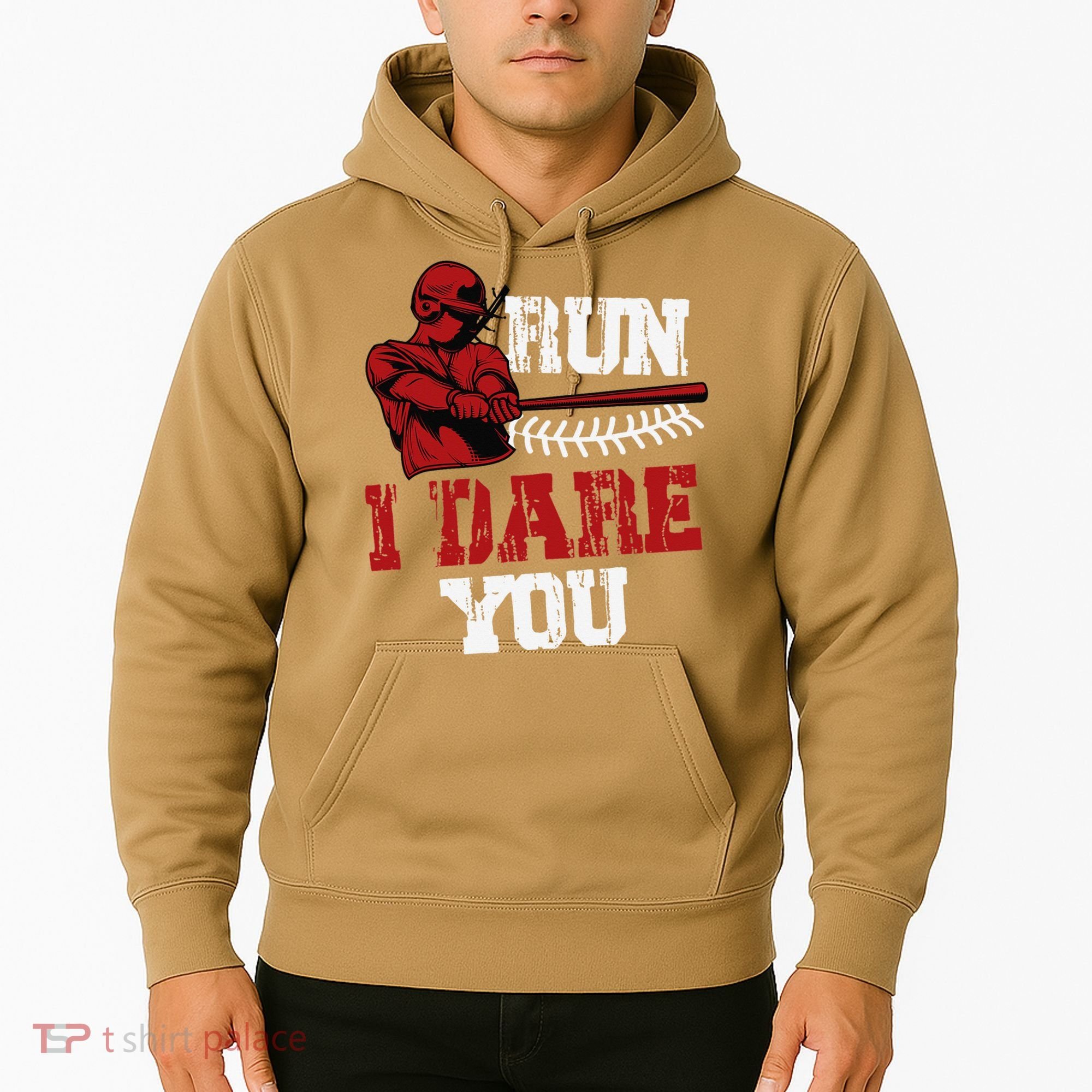 Run I Dare You Funny Baseball Catcher Baseball Player Lover Hoodie