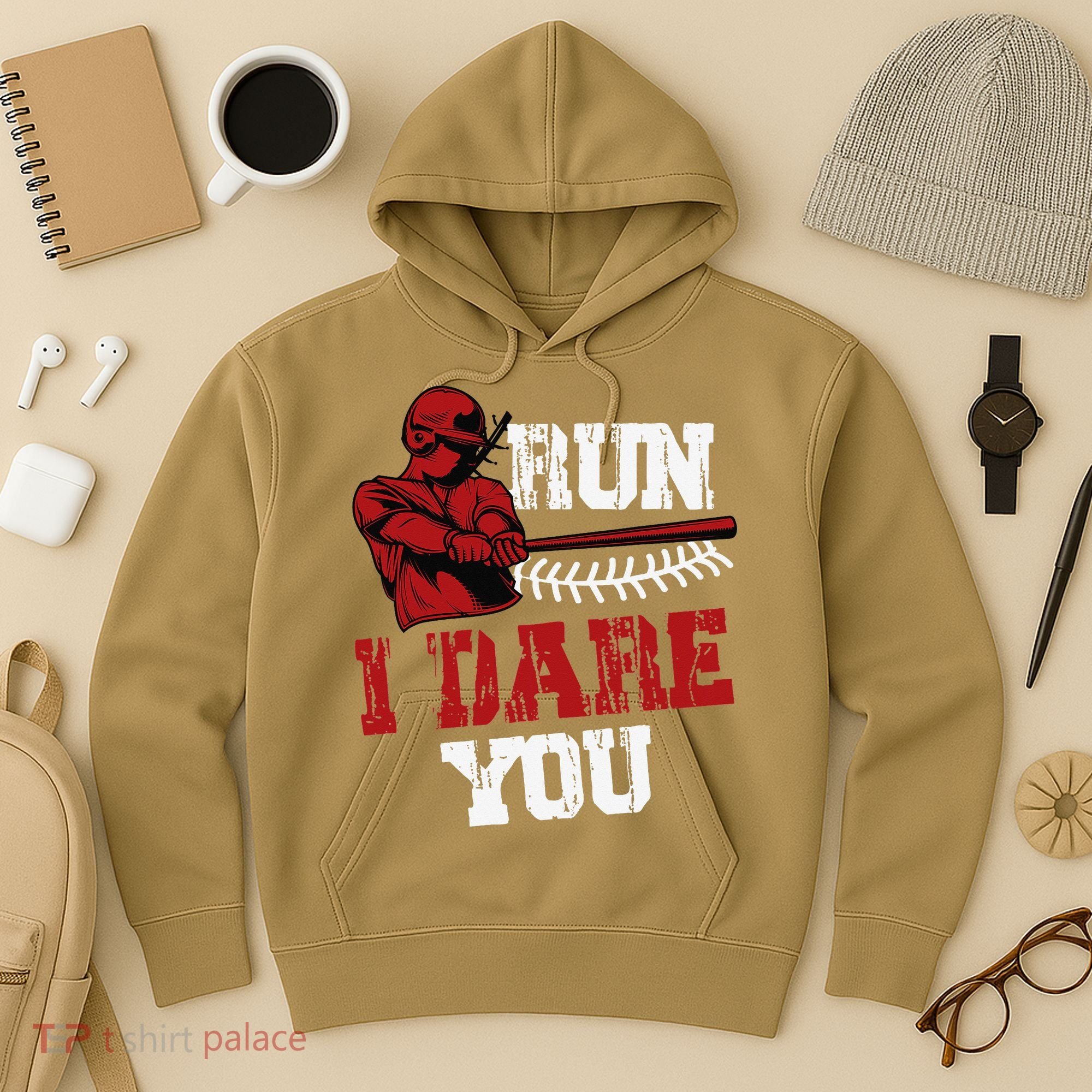 Run I Dare You Funny Baseball Catcher Baseball Player Lover Hoodie
