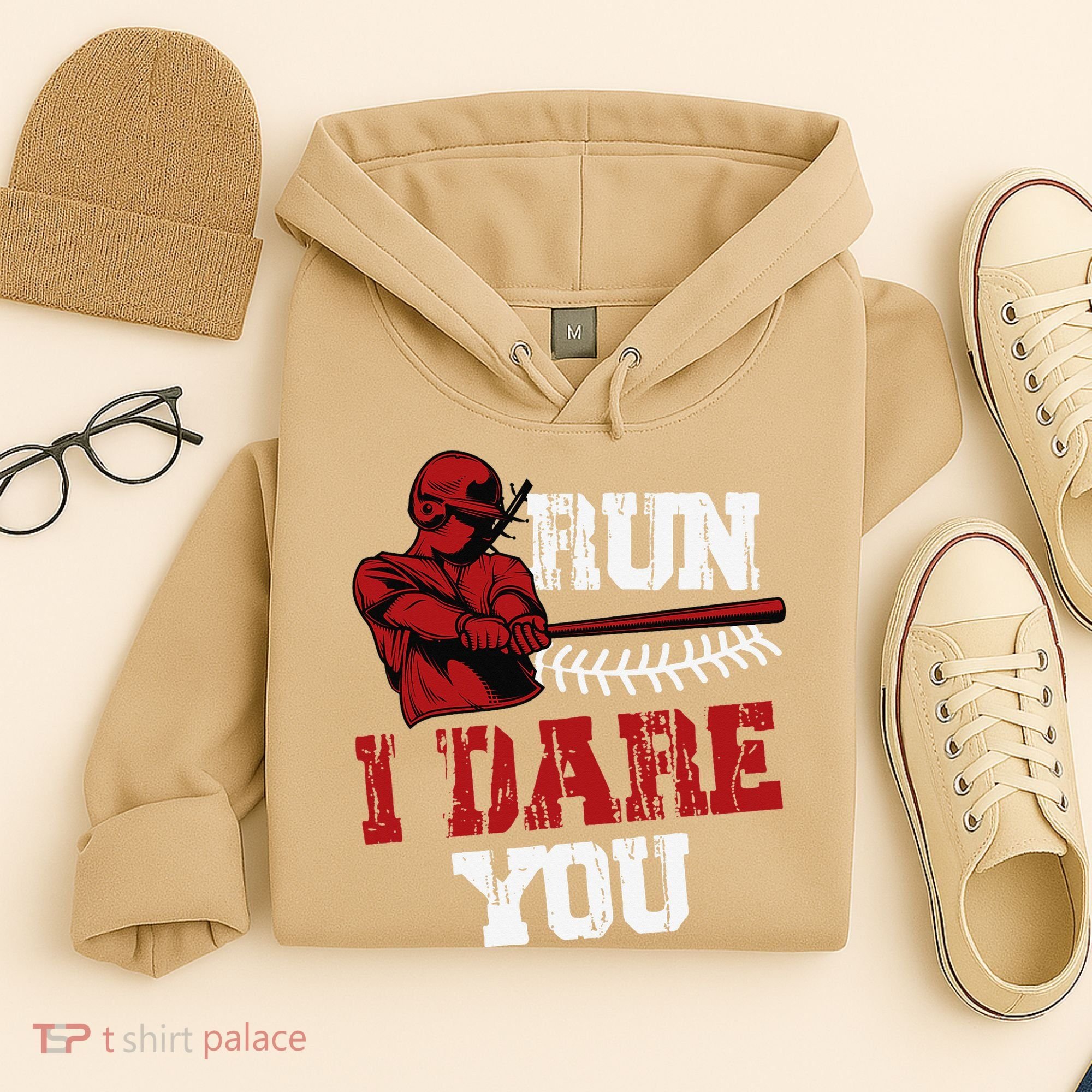 Run I Dare You Funny Baseball Catcher Baseball Player Lover Hoodie