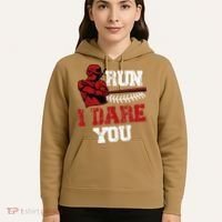 Run I Dare You Funny Baseball Catcher Baseball Player Lover Hoodie thumb 5
