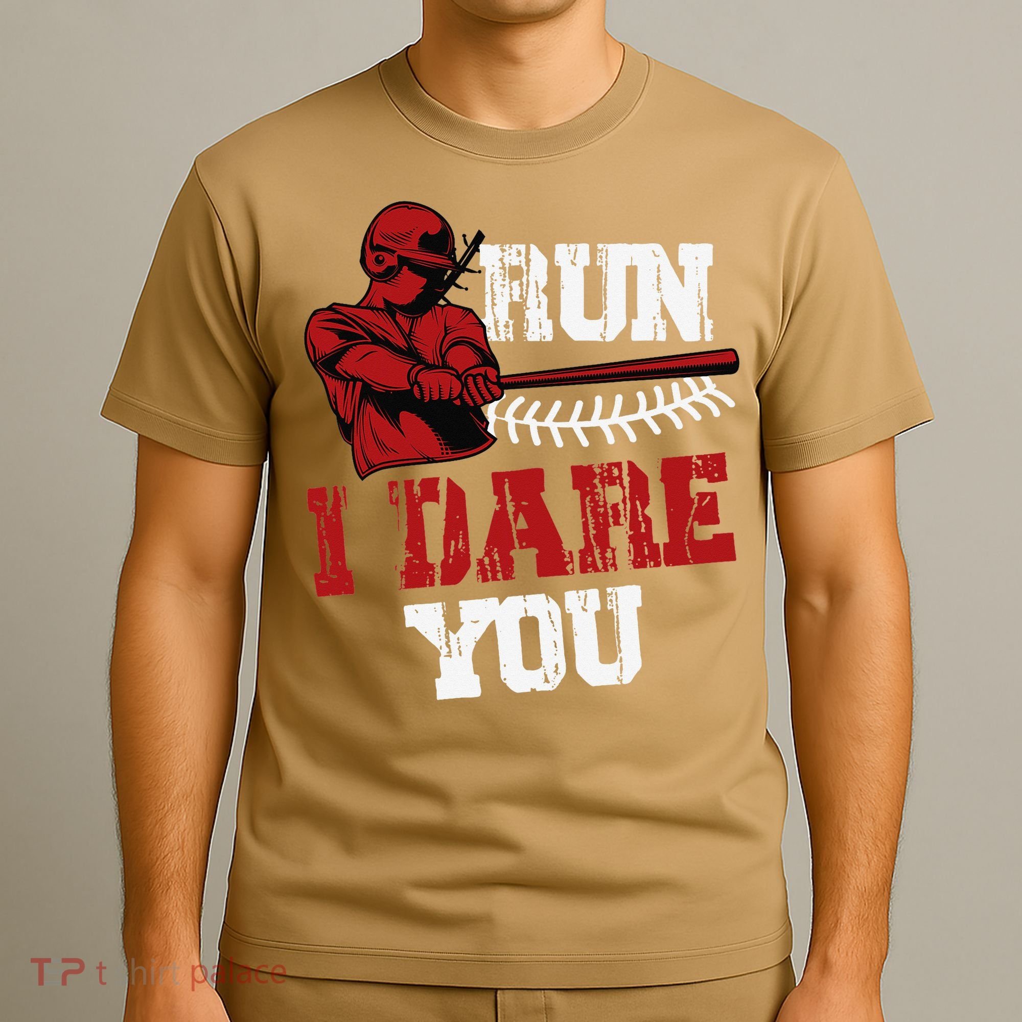 Run I Dare You Funny Baseball Catcher Baseball Player Lover T-Shirt