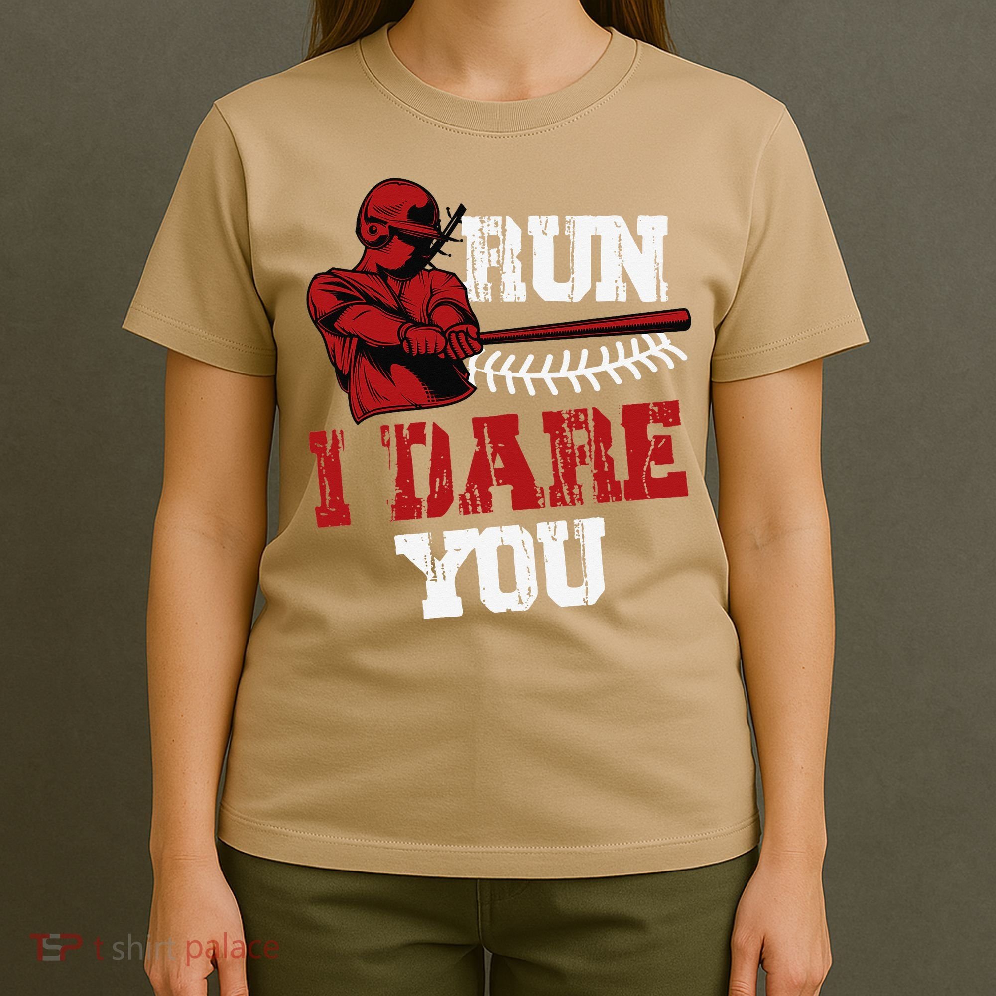 Run I Dare You Funny Baseball Catcher Baseball Player Lover T-Shirt