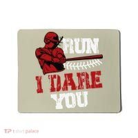 Run I Dare You Funny Baseball Catcher Baseball Player Lover Mousepad thumb 0
