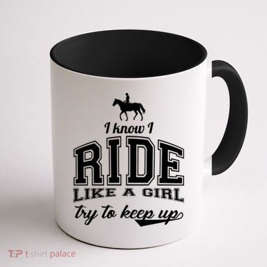Ride Like A Girl Try To Keep Up Coffee Mug back