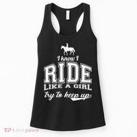 Ride Like A Girl Try To Keep Up Women's Tank Top thumb 0