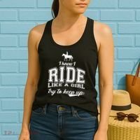 Ride Like A Girl Try To Keep Up Women's Tank Top thumb 2