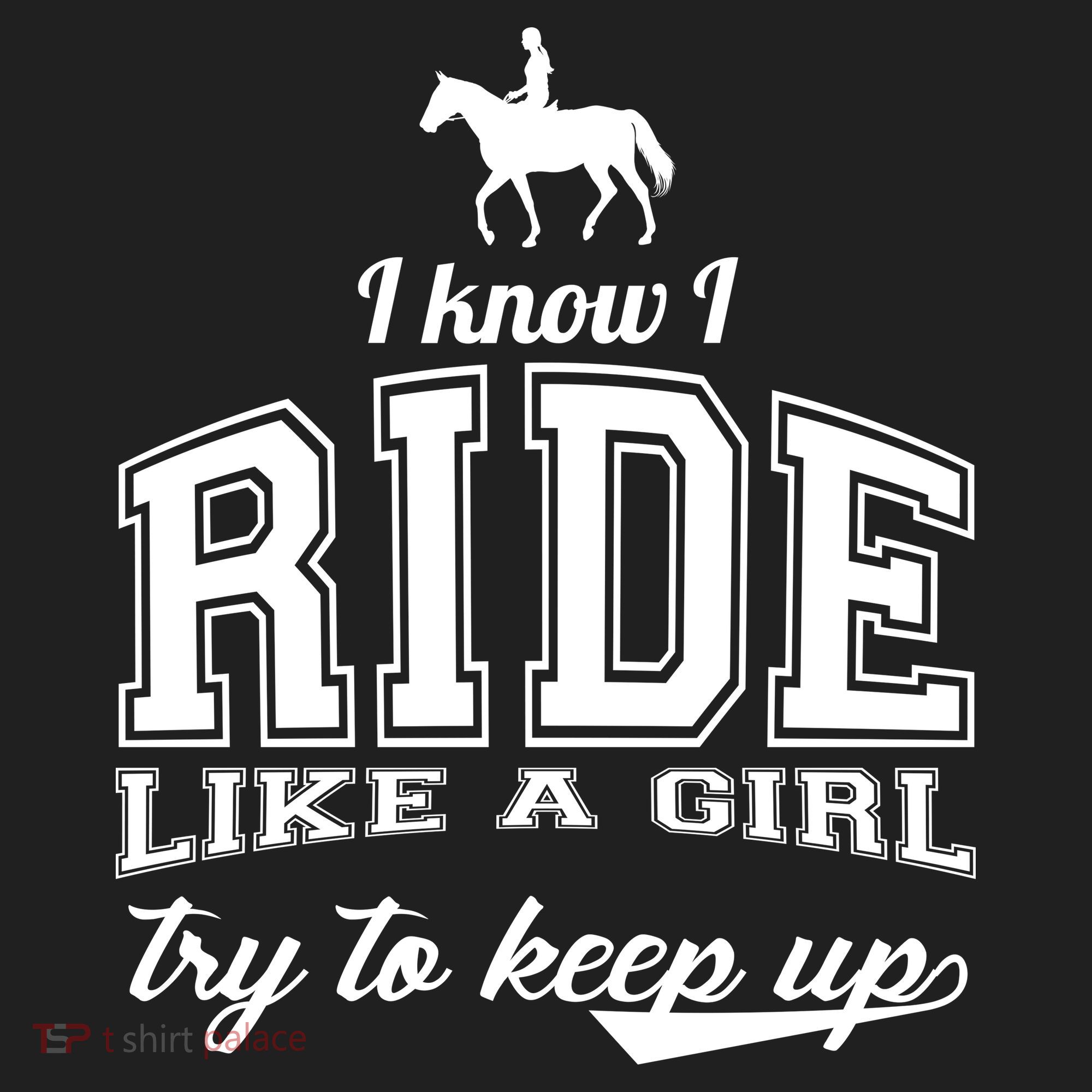 Ride Like A Girl Try To Keep Up Golf Towel