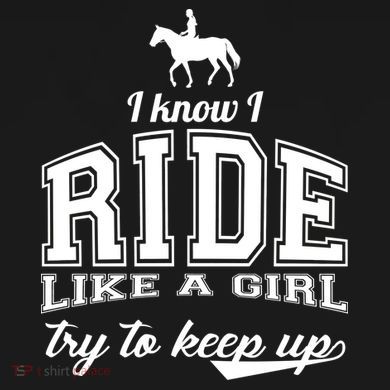 Ride Like A Girl Try To Keep Up Women's Crop Top Tee