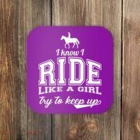 Ride Like A Girl Try To Keep Up Coaster thumb 0