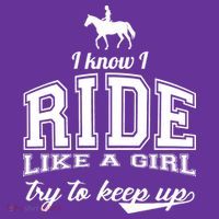 Ride Like A Girl Try To Keep Up Visor thumb 3