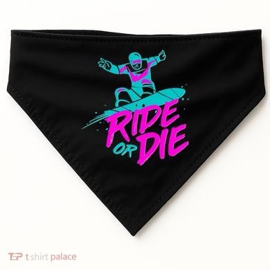 Ride Or Die Snow Boarding USA-Made Doggie Bandana