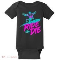 Ride Or Die Snow Boarding Baby Bodysuit thumb 0