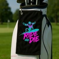 Ride Or Die Snow Boarding Golf Towel thumb 2