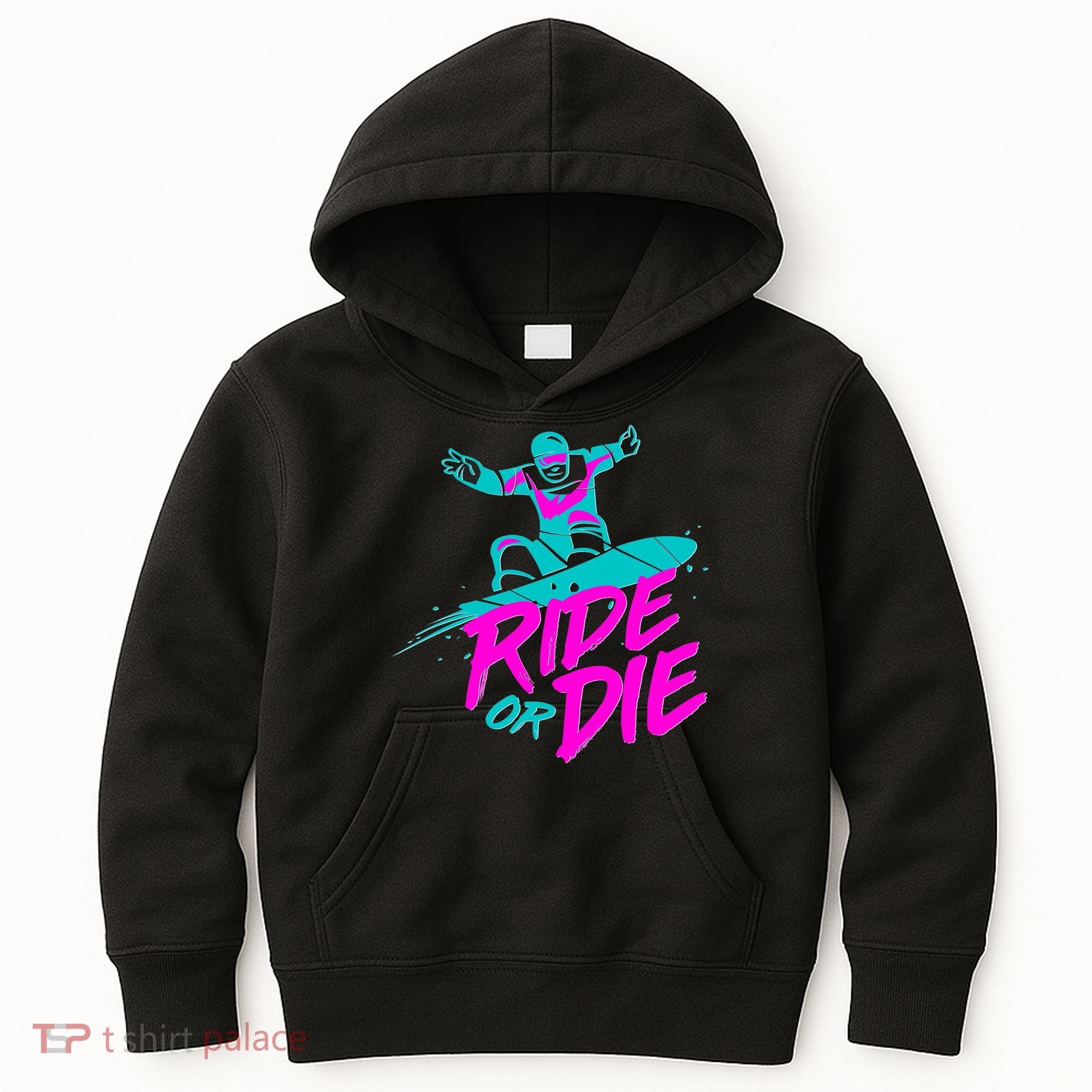 Ride Or Die Snow Boarding Kids Hoodie