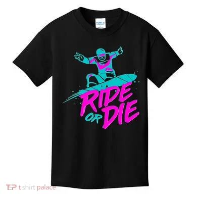 Ride Or Die Snow Boarding Kids T-Shirt