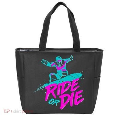 Ride Or Die Snow Boarding Tote Bag