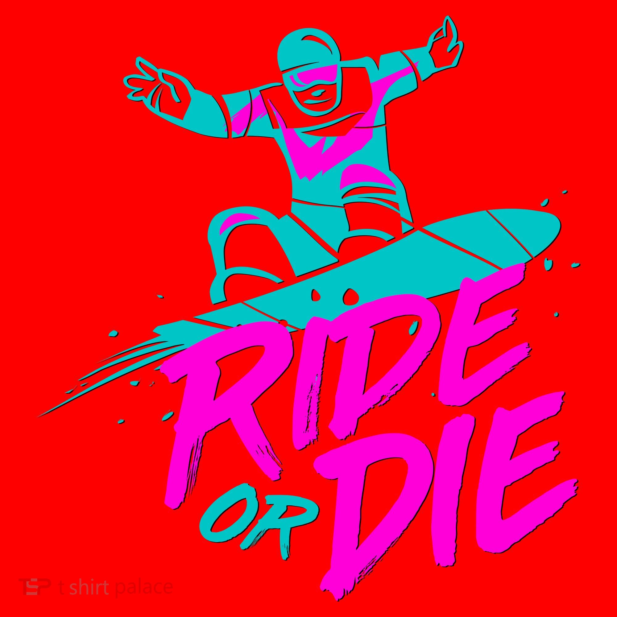 Ride Or Die Snow Boarding Santa Hat