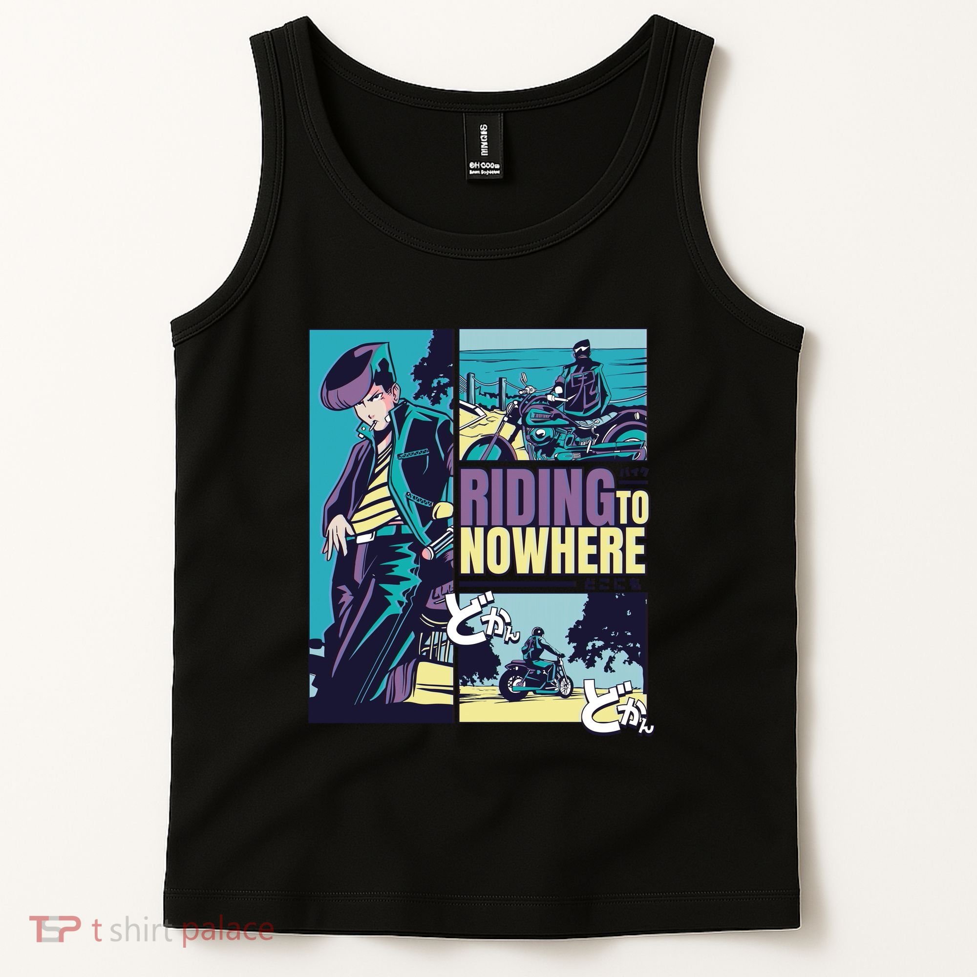 Riding Nowhere Anime Tank Top