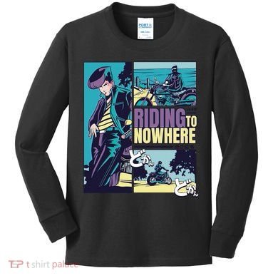 Riding Nowhere Anime Kids Long Sleeve Shirt