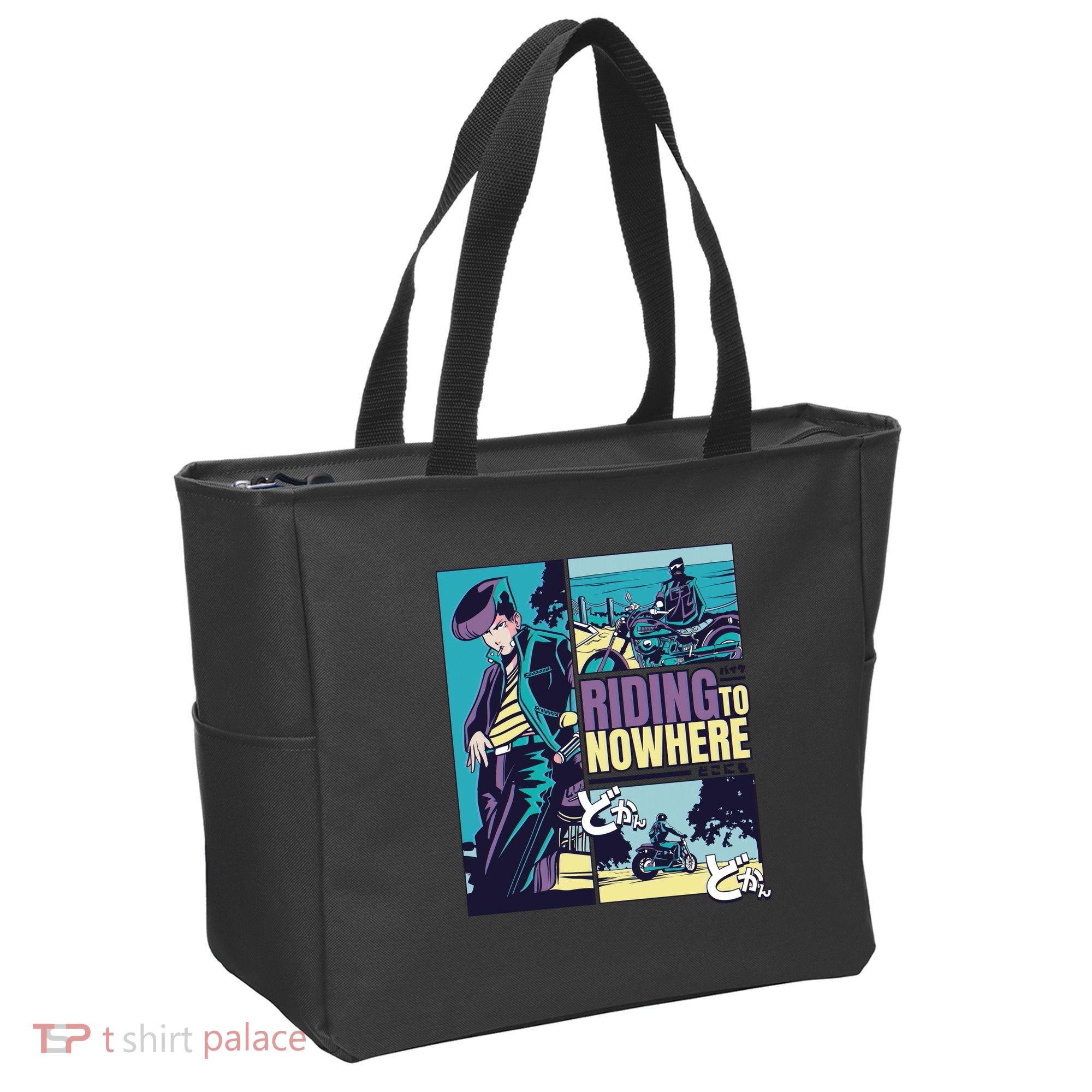 Riding Nowhere Anime Tote Bag