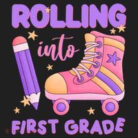 Rolling Into First Grade Cute Women's Sweatshirt thumb 2