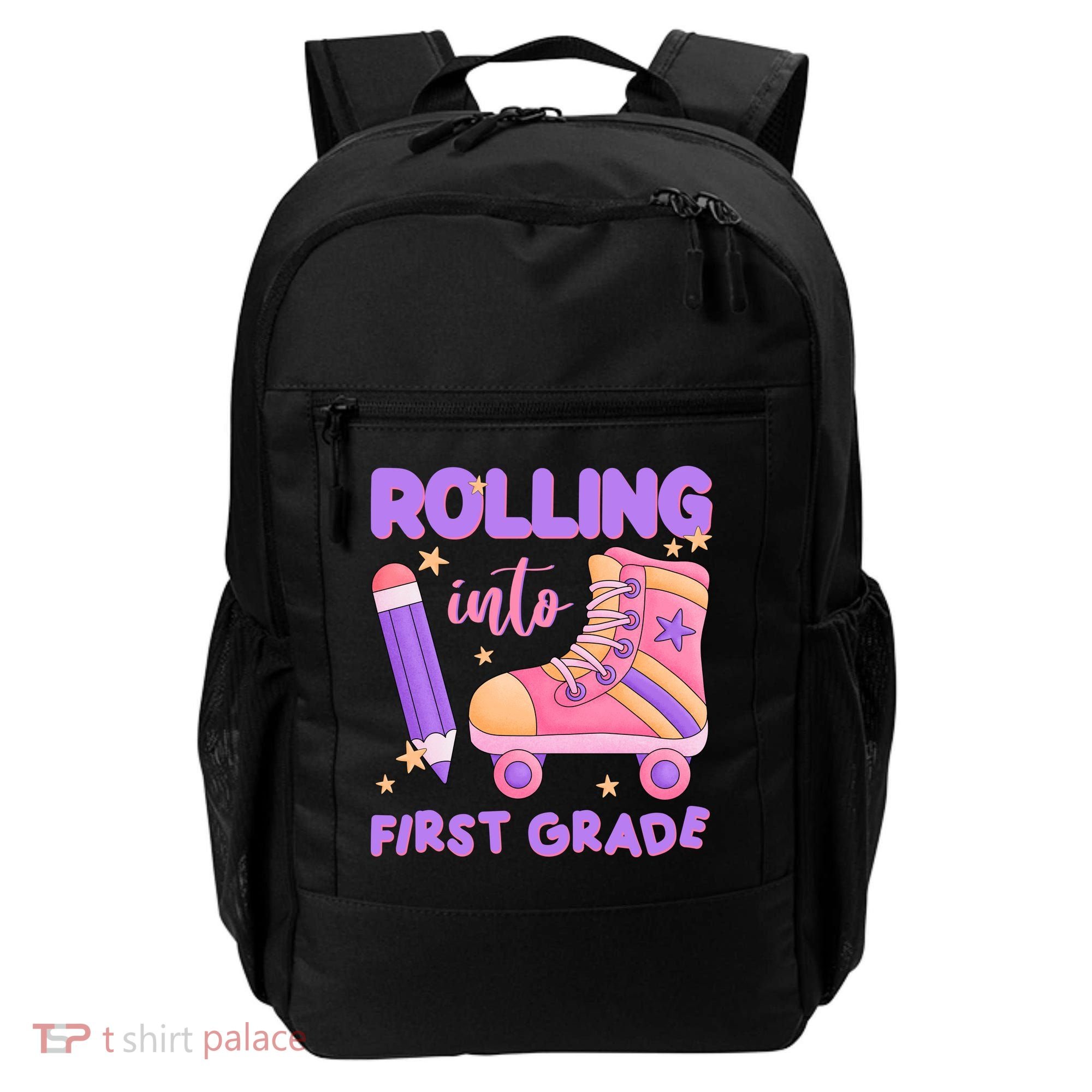 Rolling Into First Grade Cute Backpack