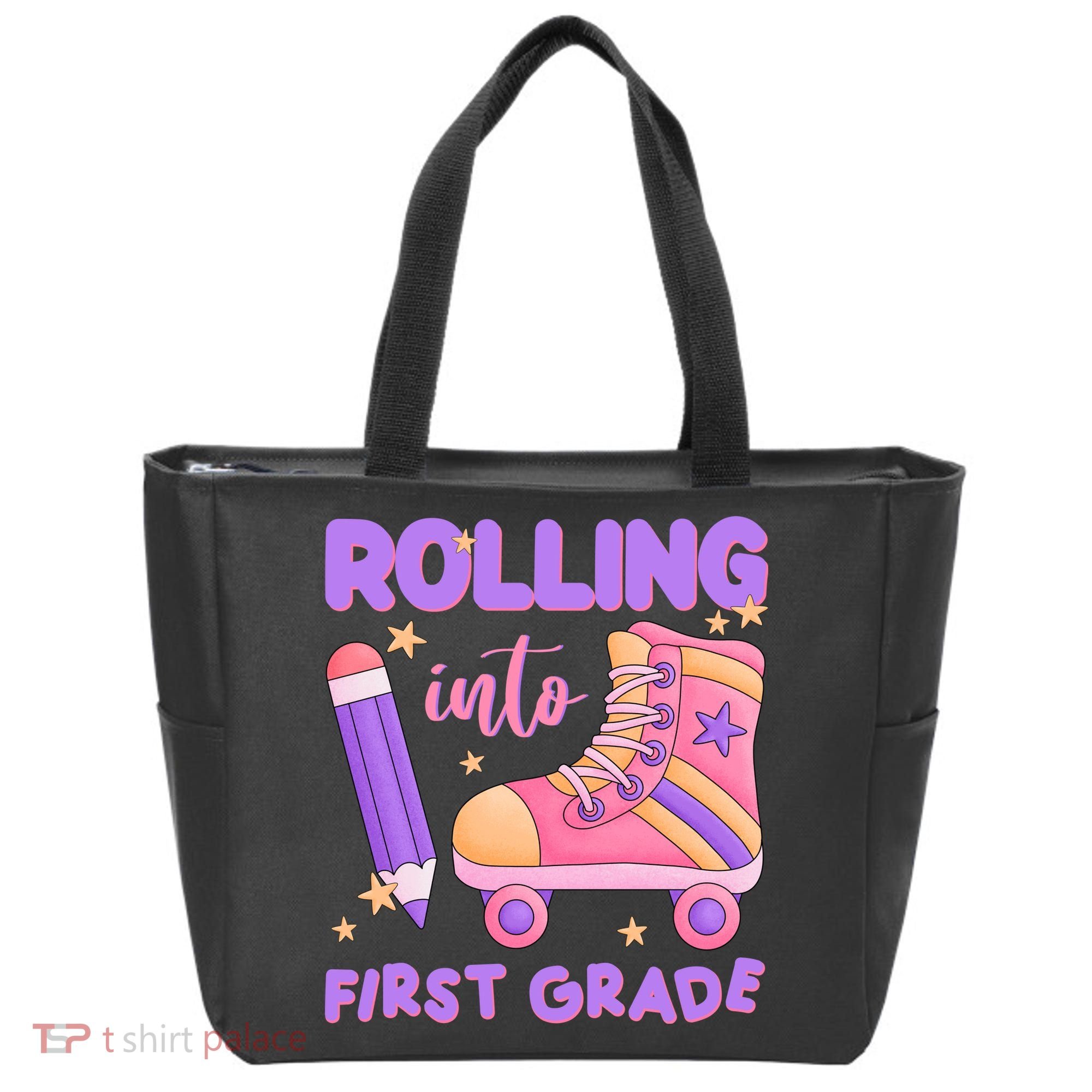 Rolling Into First Grade Cute Tote Bag