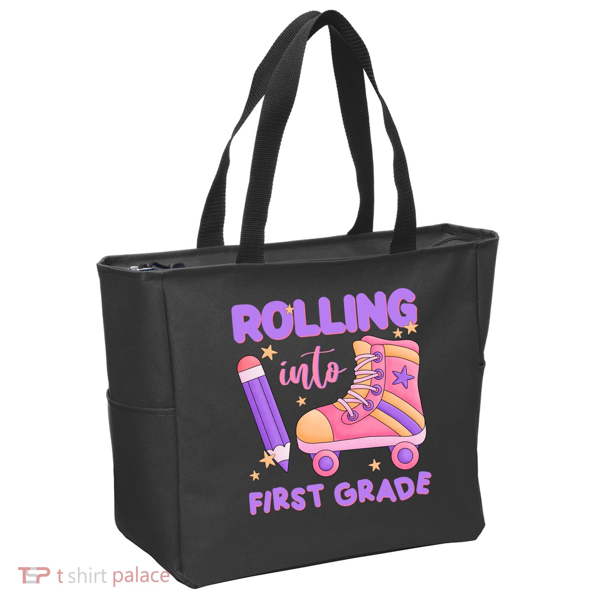 Rolling Into First Grade Cute Tote Bag