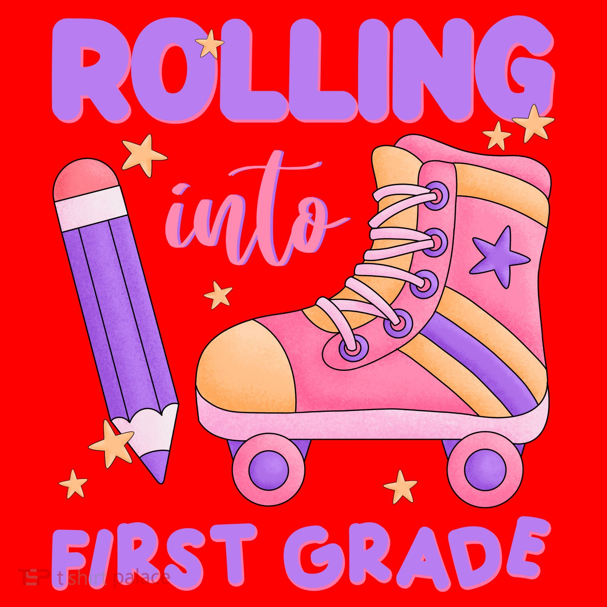 Rolling Into First Grade Cute Santa Hat