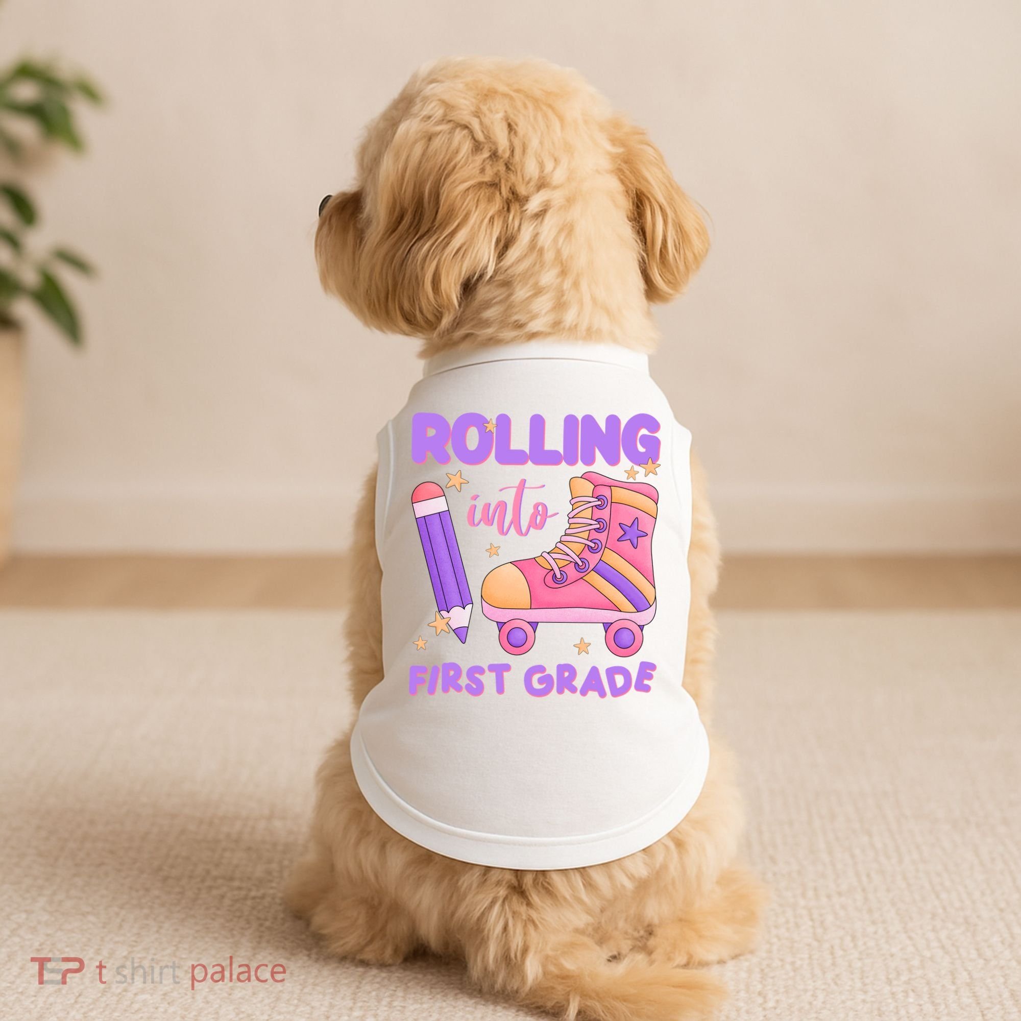 Rolling Into First Grade Cute Doggie Tank